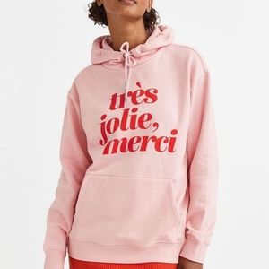 NWT H&M Women's pink & red hoodie, Size S